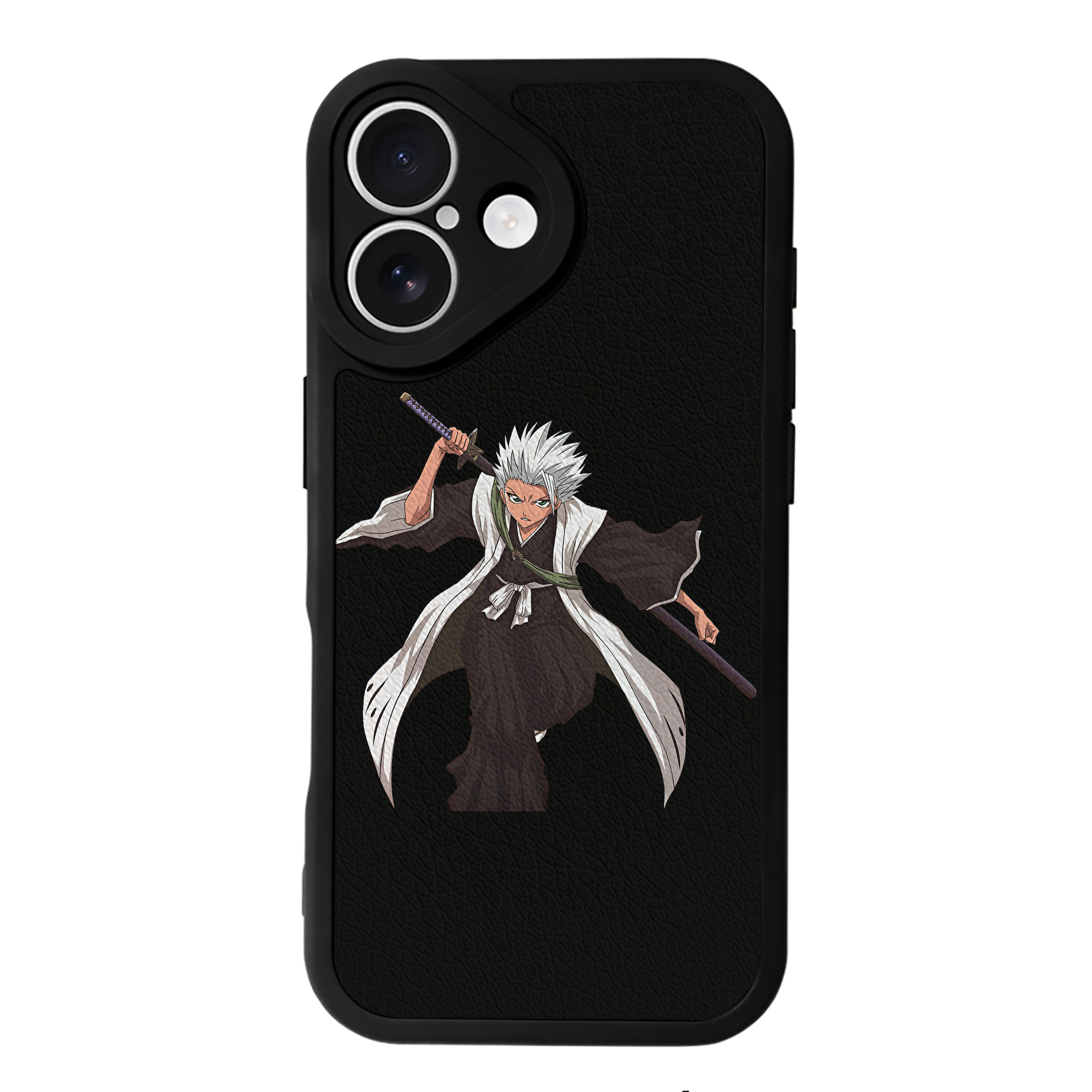 （画像用） ブリーチ 日番谷冬獅郎（ひつがや とうしろう） BLEACH Hitsugaya Toushirou 【iPhone 16シリーズ対応】シリコンスマホケース（レザー調） 材質：シリコン